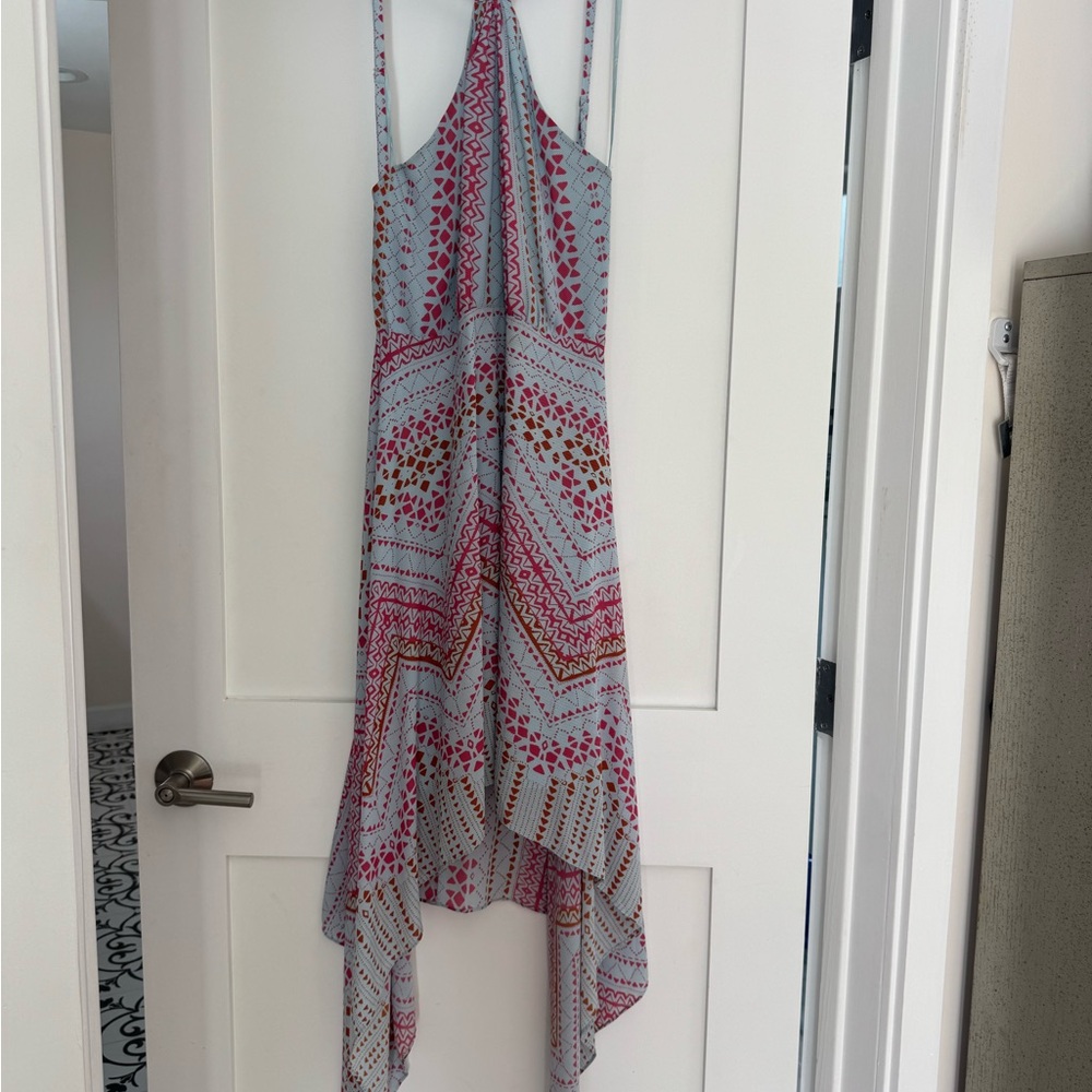 BCBGMAXAZRIA Halter Handkerchief Hem Dress – Size 4